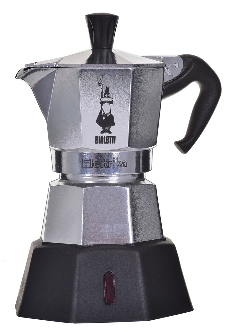 Joom Bialetti Silber Moka Elettrika Elektrischer Mokkakanne 2 Tassen /Schwarz - Bild 6