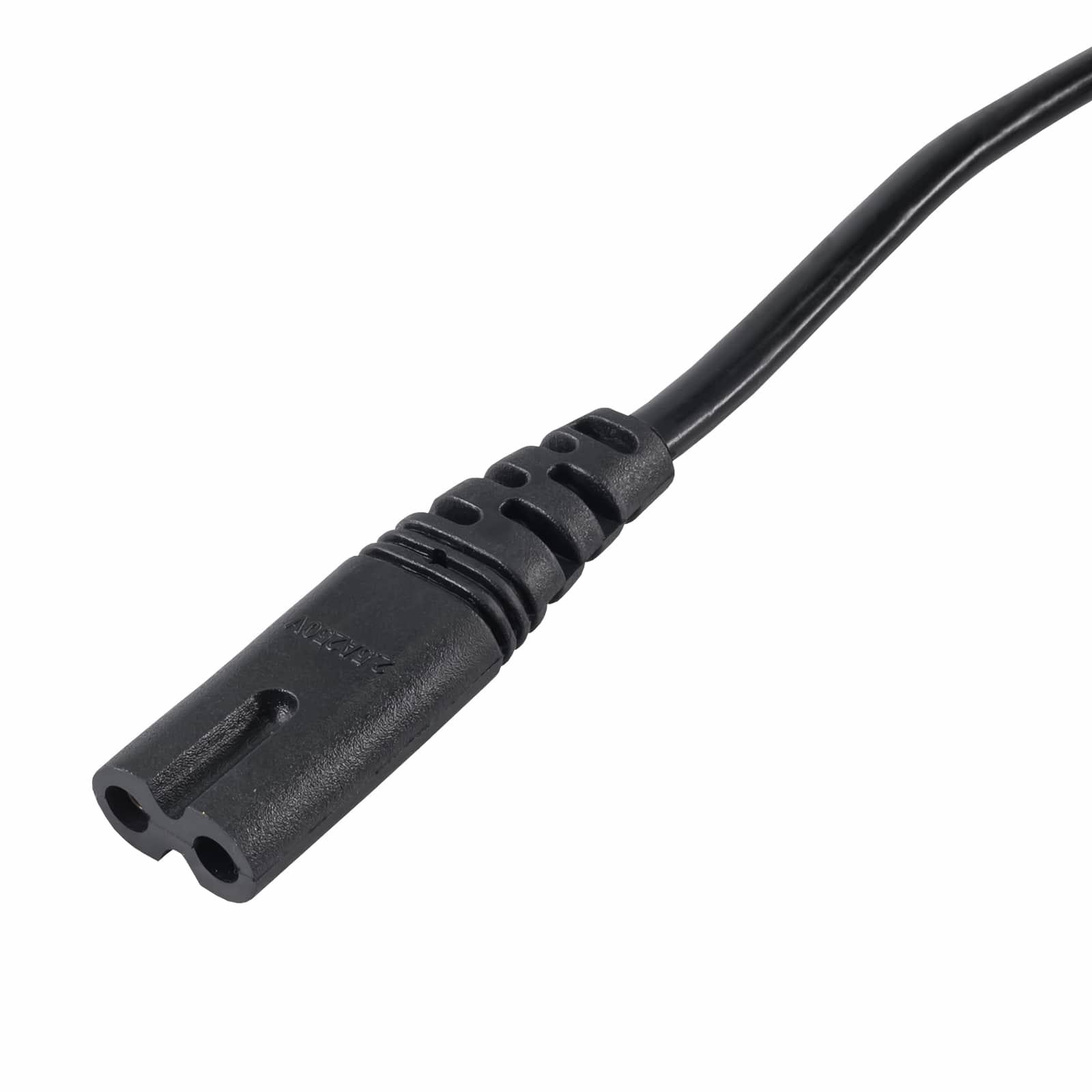 Akyga Schwarz Strom Anschlusskabel [1X Kleingeräte-Buchse C7 - 1X Euro-Stecker] 3.00 M