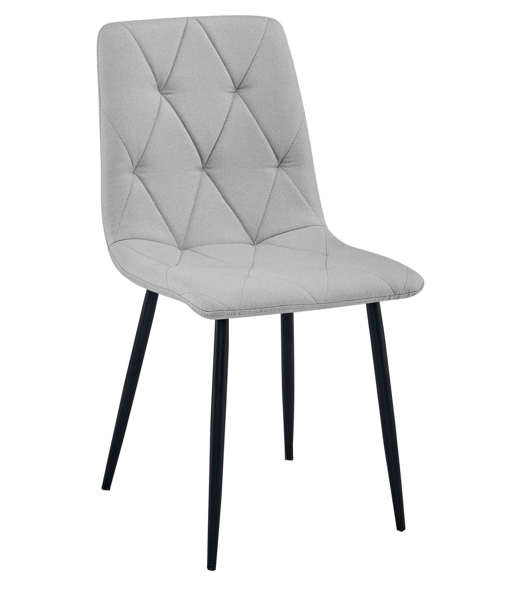 Chaise Libra - Tissu Gris Clair / Pieds Noirs X 1