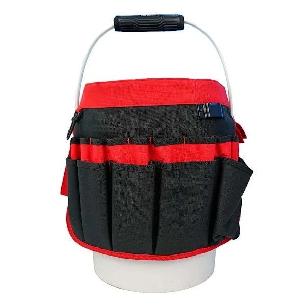 Organisateur de seau à outils 42 poches en tissu Oxford, 29 × 45 cm