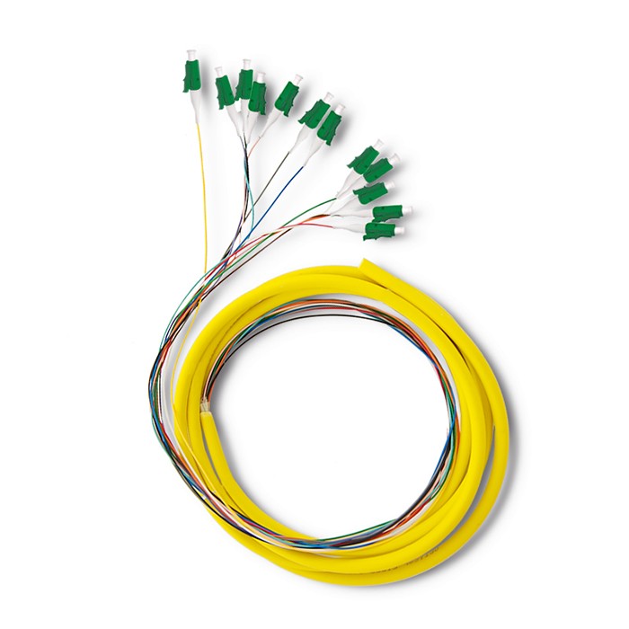 Oem Gelb Qoltec 12 X Glasfaser-Pigtail Lc/Apc Singlemode G657a2 2 M