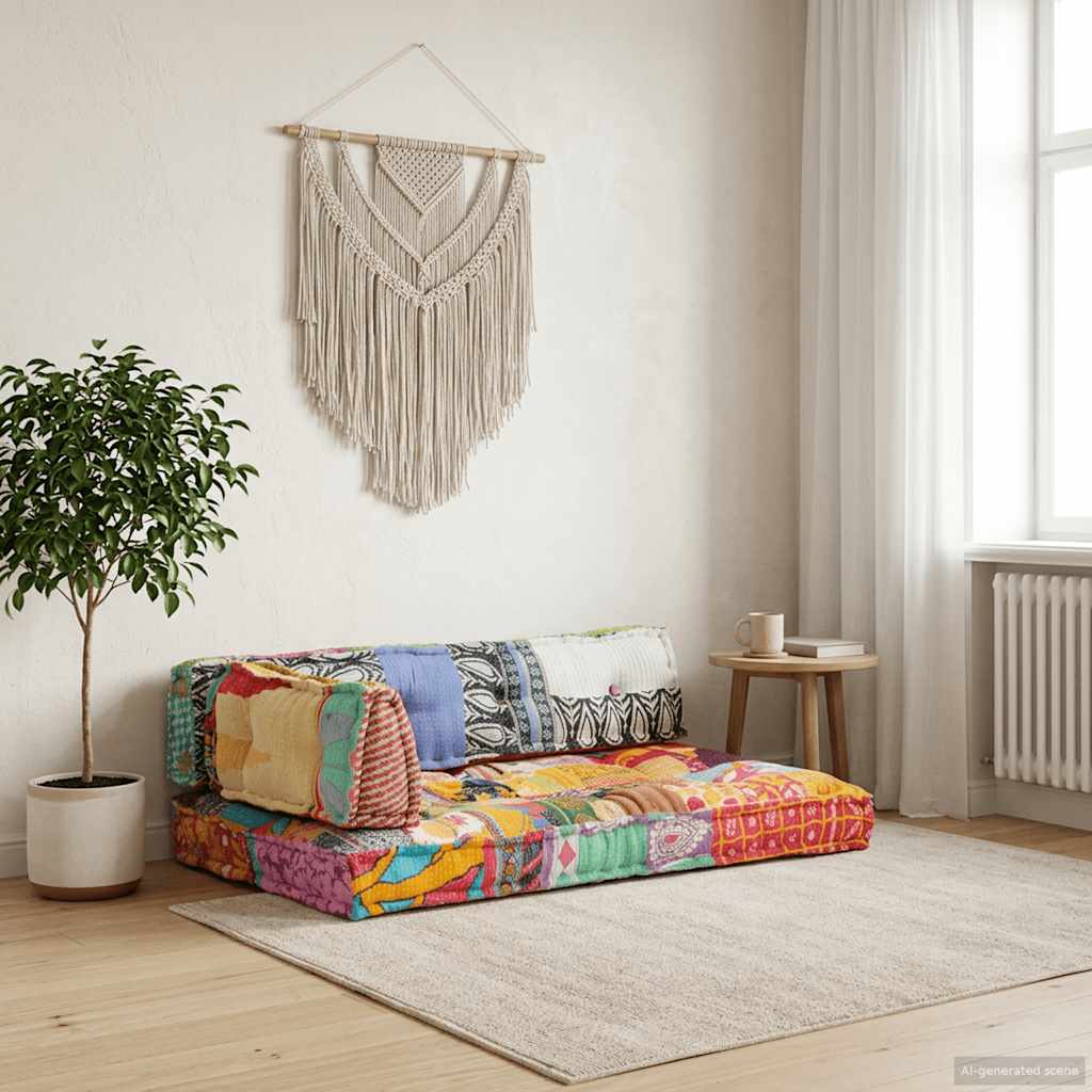 Cuscino Per Divani Pallet Multicolore In Tessuto Patchwork Vidaxl