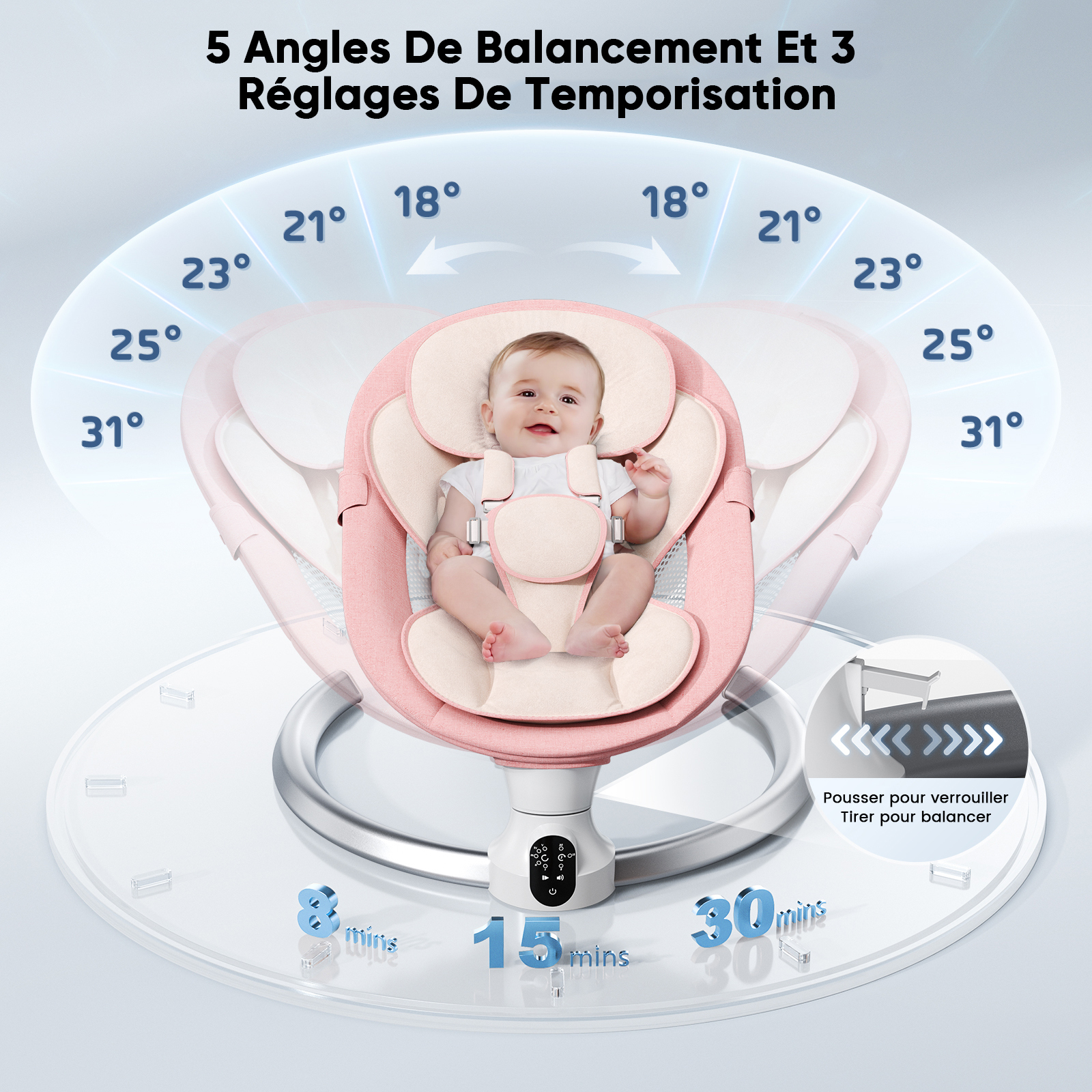 Transat Électrique Pour Bébé Avec Bluetooth