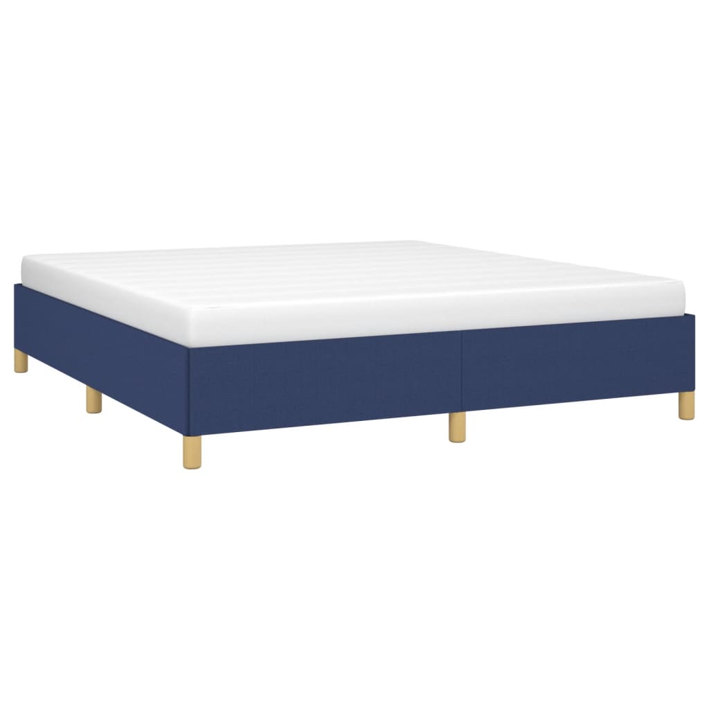 Cadre De Lit Sans Matelas Bleu 180x200 Cm Tissu Vidaxl