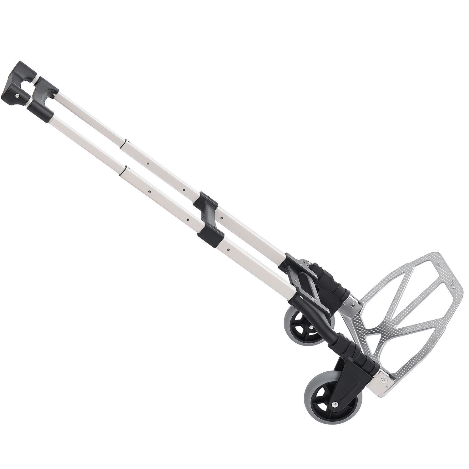 Diable pliable télescopique en aluminium, charge 70 kg, hauteur réglable 3 positions