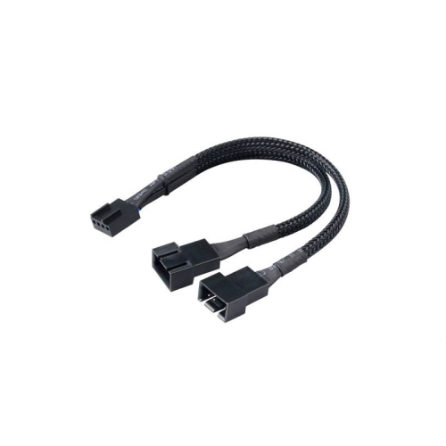 Akasa Schwarz Pc-Lüfter Y-Kabel [1X Pc-Lüfter Stecker 3Pol. - 1X Pc-Lüfter Buchse 4Pol.] 0.15 M