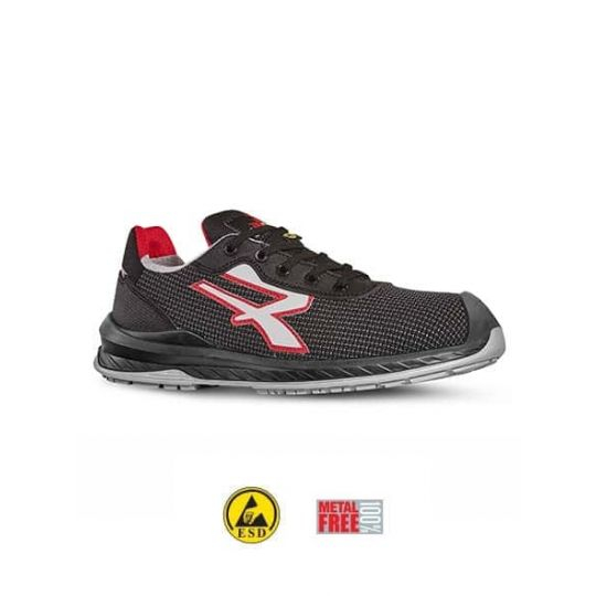 U-Power Unisex Rot/Grau/Schwarz Sicherheitsschuhe, Sicherheitshalbschuh Lisbona Esd S3 Ci Src Grösse 42 (S3, 42) - Bild 3