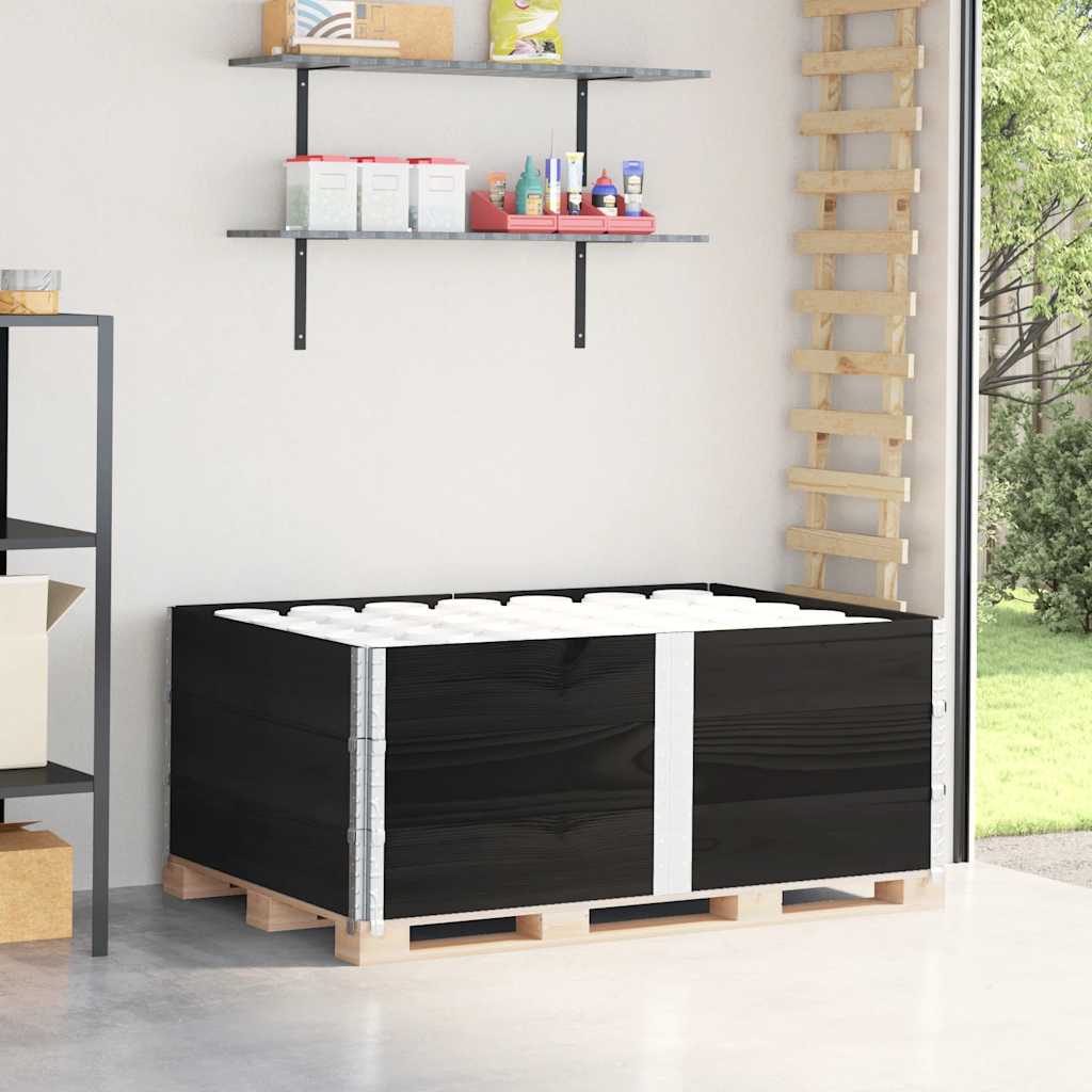 Collier de palette empilable en bois de pin massif, pliable, 150 x 100 cm, lot de 3