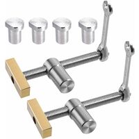 Pinces de serrage rapides pour établi, chiens de banc pour trou de 20 mm, lot de 2