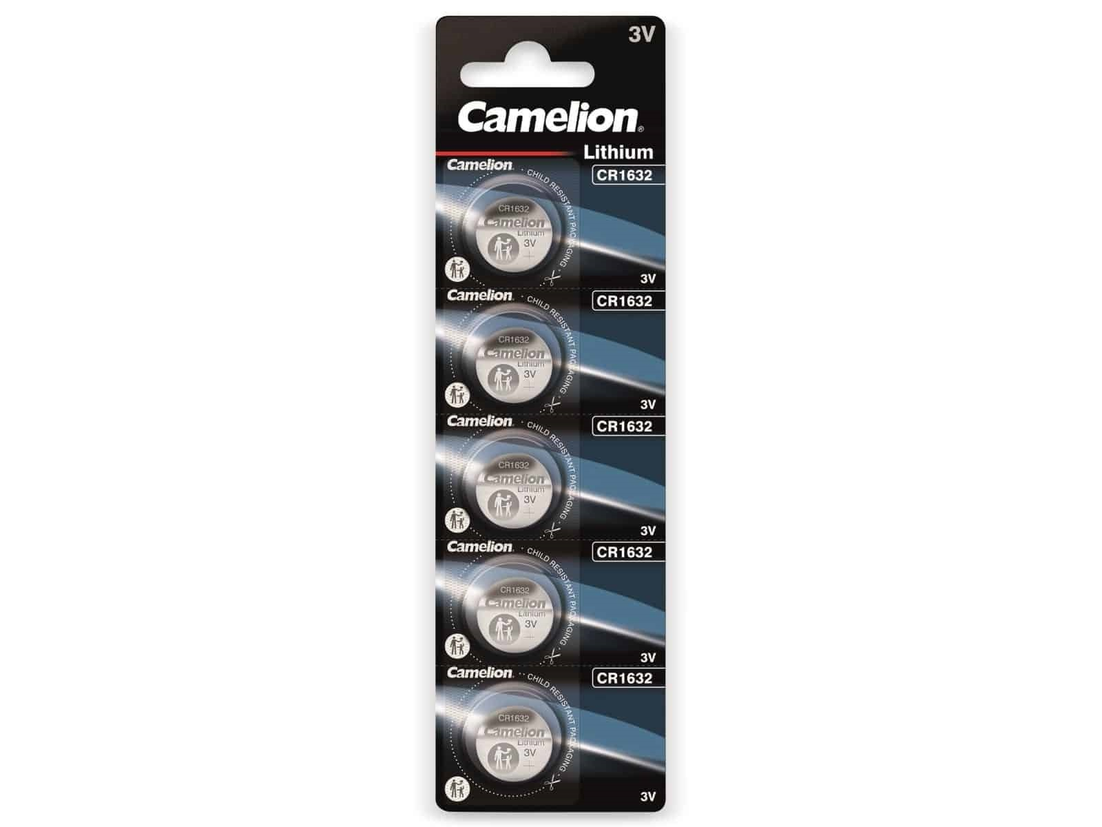 5 x Camelion CR 1632 3V Lithium Batterie Knopfzelle 120mAh im Blister - Bild 5
