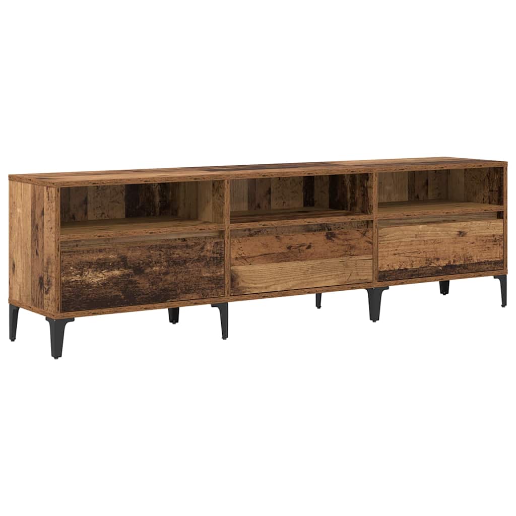 Vidaxl – Meuble Tv En Bois D'Ingénierie Et Fer – Dimensions 150 X 30 X