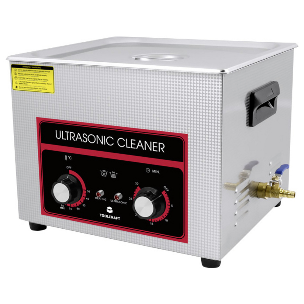 Toolcraft Usc-1500 Ultraschallreiniger Bürobedarf, Schmuck, Werkstatt 360 W 15 L Mit Heizung, Mit Re