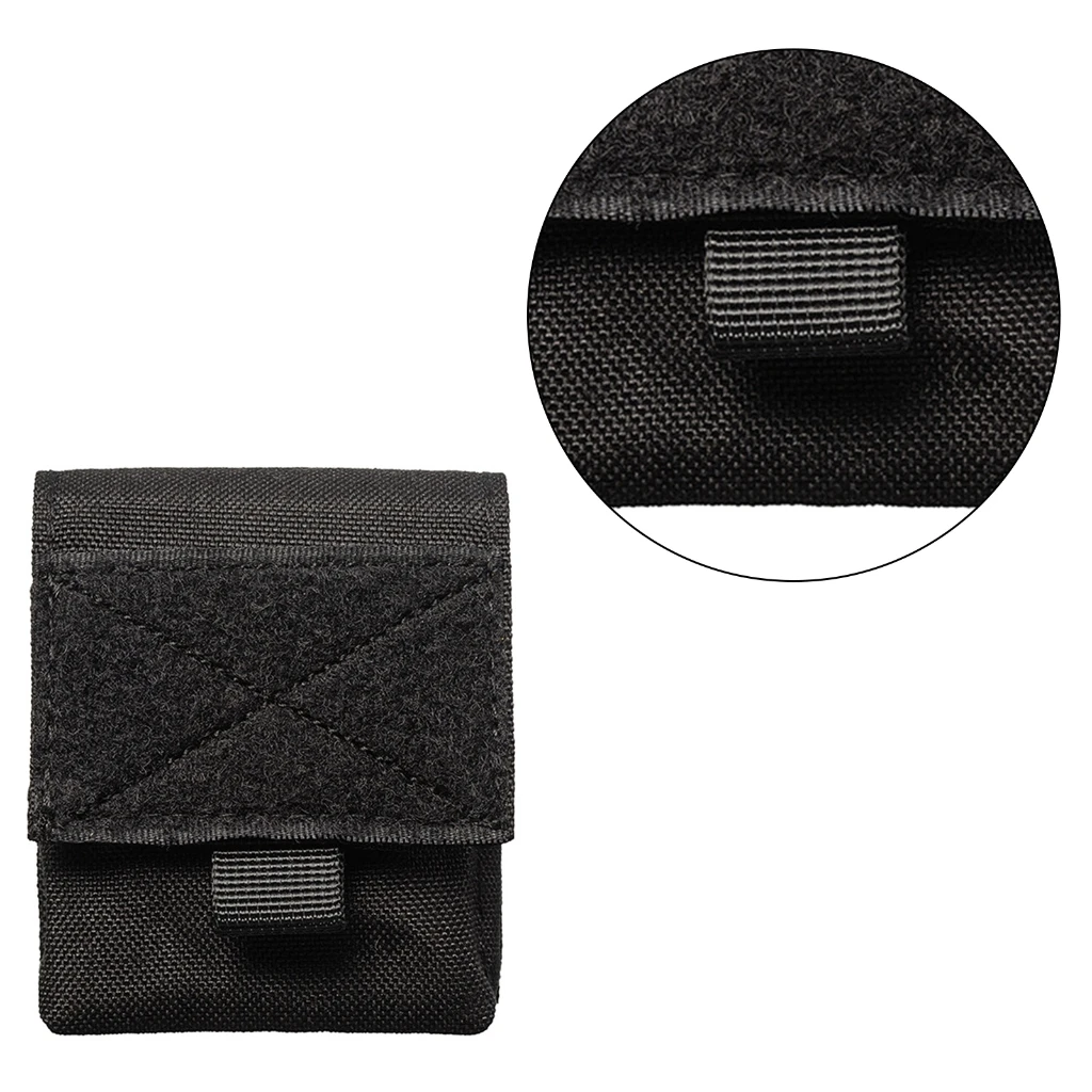 Sacoche tactique utilitaire en tissu résistant, organiseur de téléphone et petit sac de rangement pour outils, 8 x 3,5 x 9 cm, noir