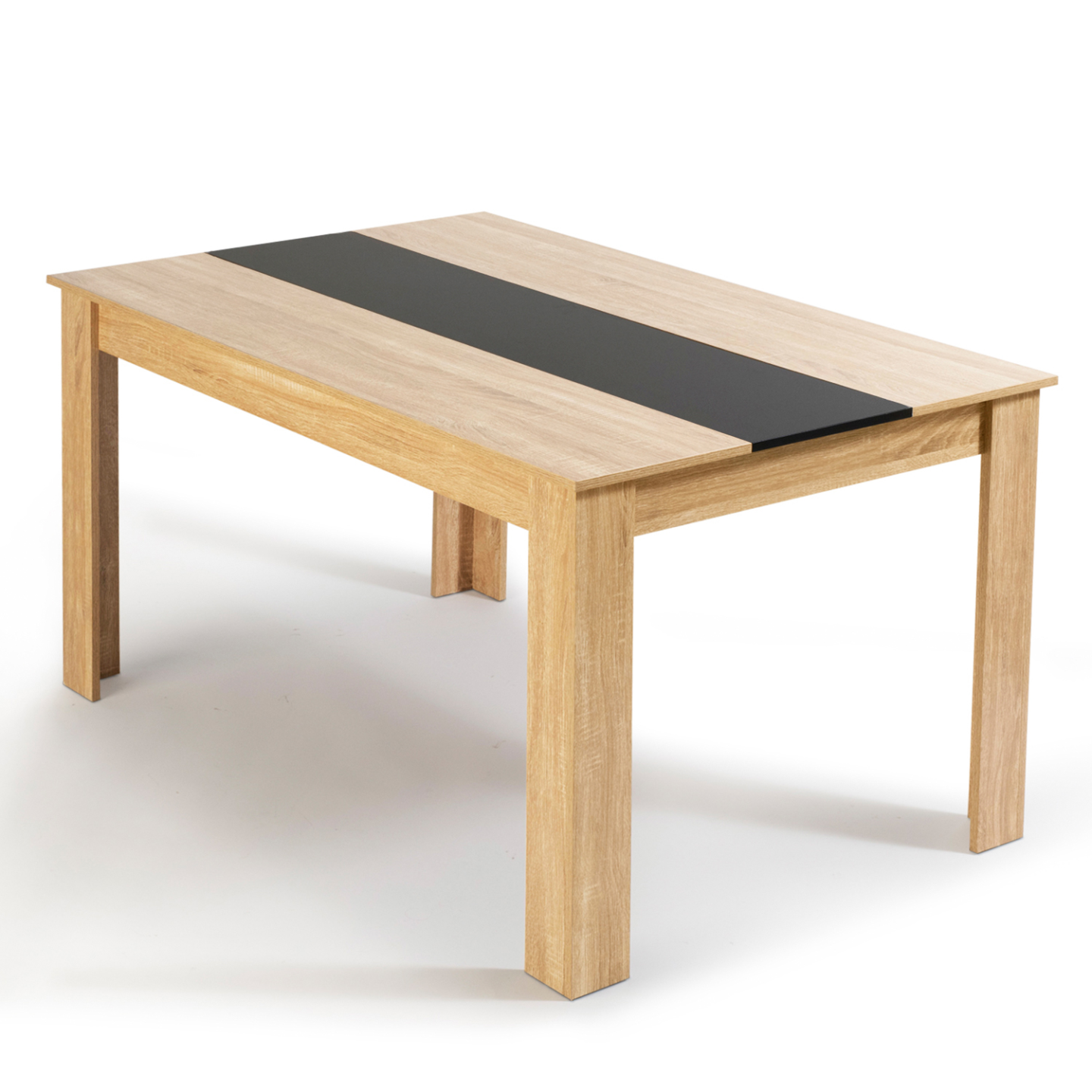 Idmarket - Table À Manger Georgia - 6 Personnes - Imitation Hêtre