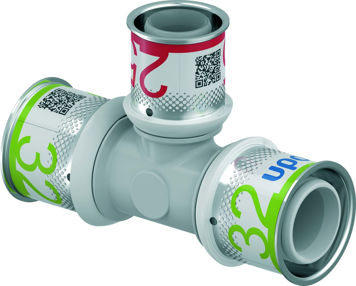 Uponor Grau Zubehör Sanitärinstallation, S-Press Plus Prestee Ppsu 32 X 25 X 32 Mm - Bild 6