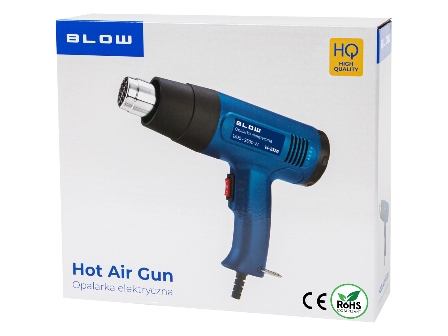 Blow Heißluftpistole Modell Ergonomisch 2500 Watt 230 Volt