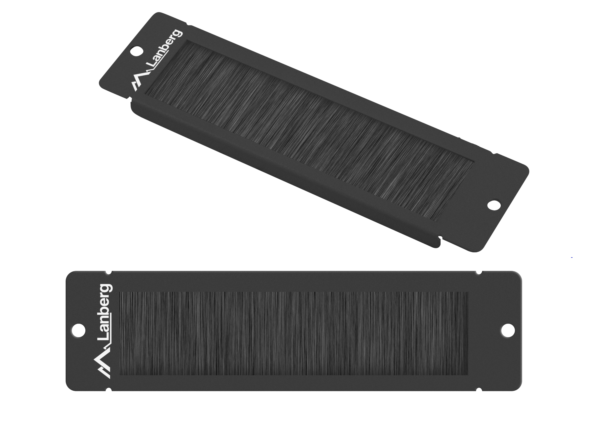 Lanberg Schwarz Bürstenplatte Für 10" 1U Rack-Schränke, In Buchsen Montiert