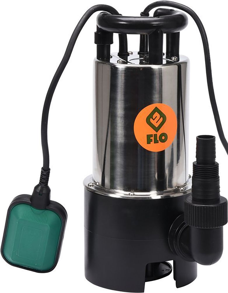 Flo Schmutzwasser-Tauchpumpe 1100W, 20000 L/H, Mit Schwimmschalter