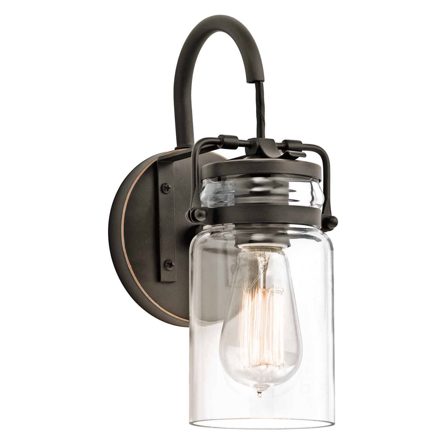 Brinley - 1 Licht Wandleuchte Olde Bronze, E27 - Elstead