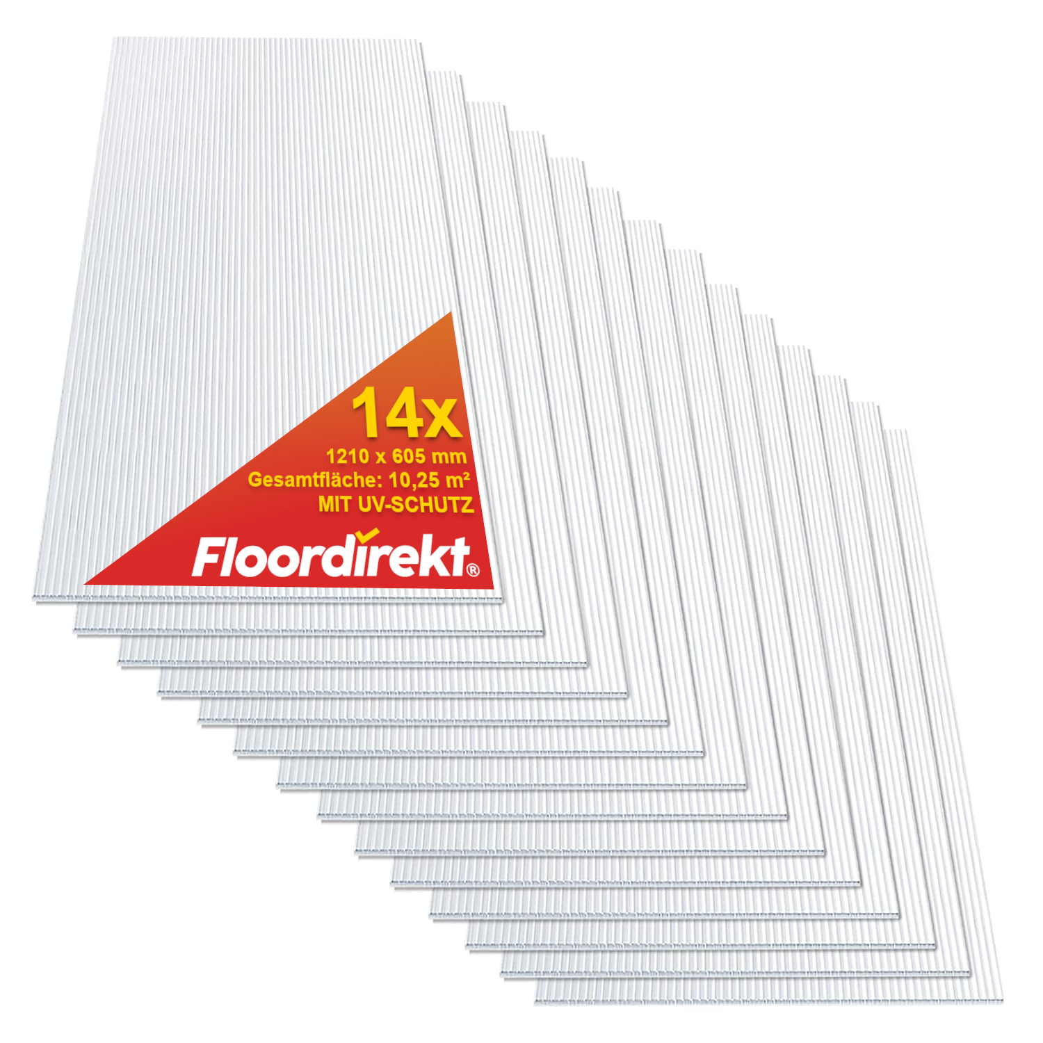 Doppelstegplatte Für Heimwerken & Konstruktion Transparent 4 Mm 60,5 X 121 Cm (14er Set)