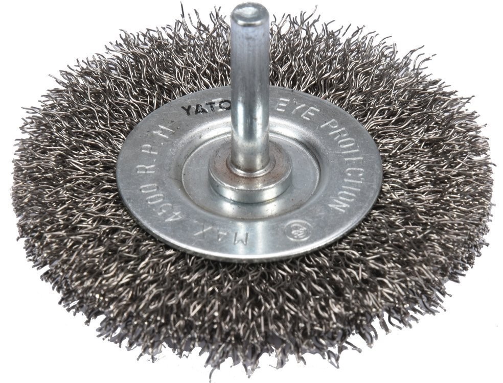 Für YATO YT-47568 Disc brush with spindle. 75mm inox - Bild 5