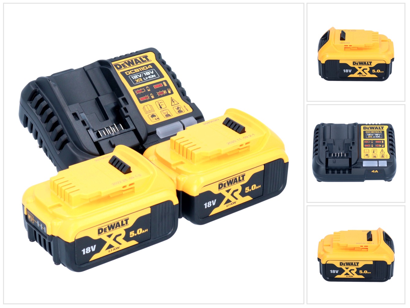 DeWALT DCB1104P2-QW Akku- und Ladegerät-Set 18V 5 Ah Lithium-Ionen Schwarz, Gelb - Bild 8