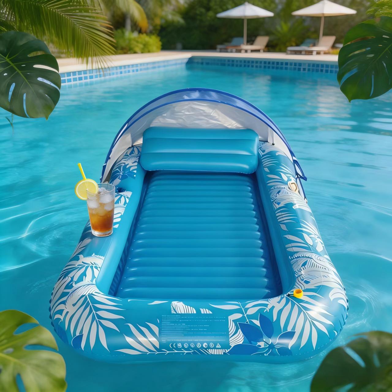 Matelas Gonflable De Piscine Avec Arroseur – Dimensions 200×125 Cm