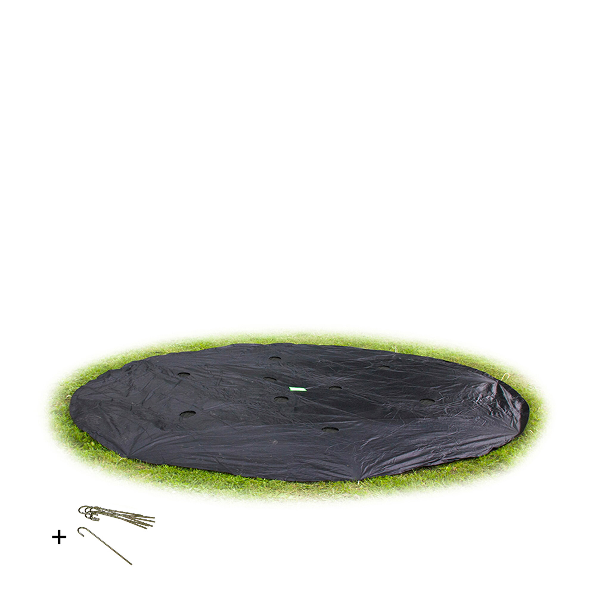 Schwarz Exit Ebenerdiges Trampolin Abdeckplane Ø366cm - Bild 5