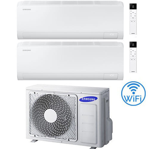 Climatizzatore Condizionatore Samsung Cebu S2 R32 Wifi Dual Split Inverter 7000 + 12000 Btu Con U.e. Aj050txj2kg/eu Novitá 2025 Classe A+++/a++