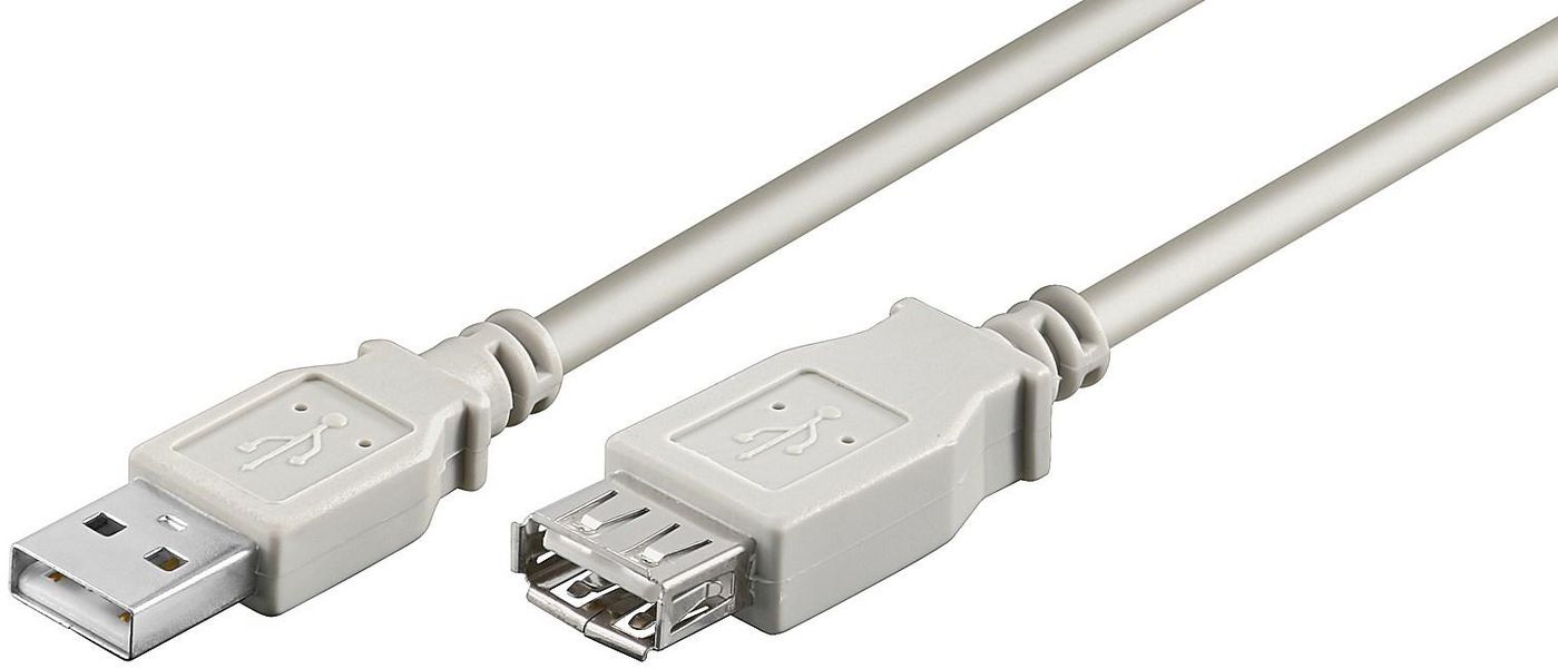 Microconnect USB 2.0 A-A 3 m M-F – USB Kabel (USB A, USB A, männlich/weiblich, gerade, gerade, grau) - Bild 2