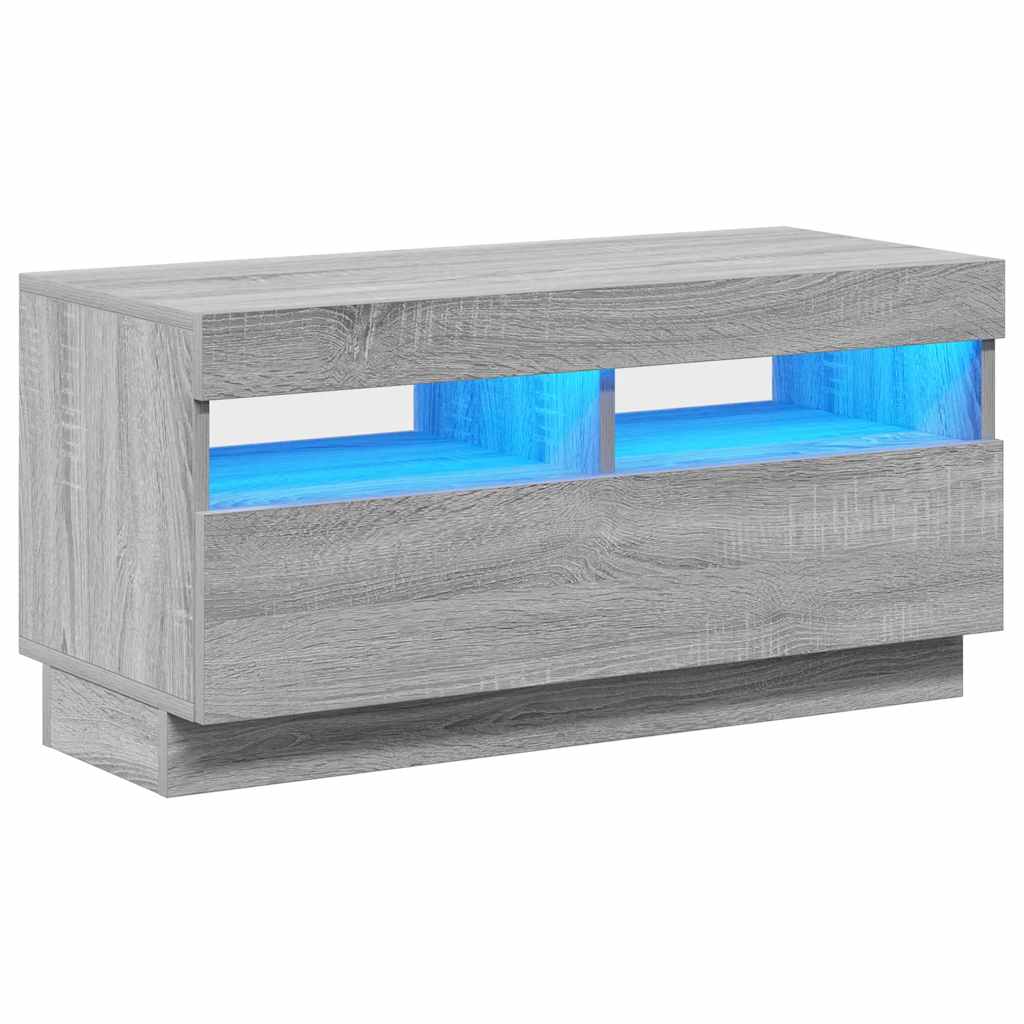 Vidaxl - Tv Cabinet With Led Lights Grey Sonoma 80x35x40 Cm