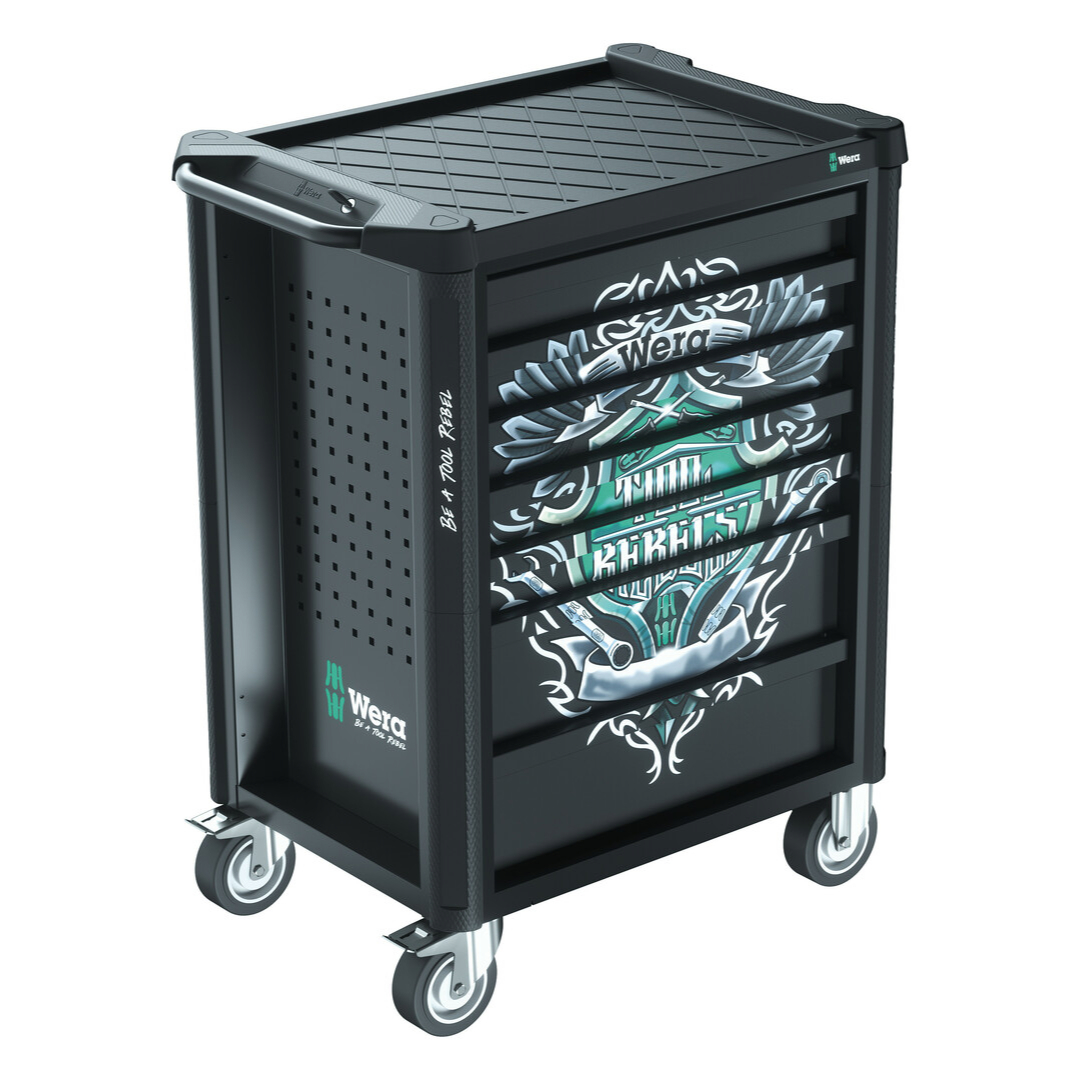 Wera Werk Wera Werkstattwagen 9700 Tool Rebel B785xt709xh1020mm 1000Kg 7 Schubl.78-Tlg. - Image 5