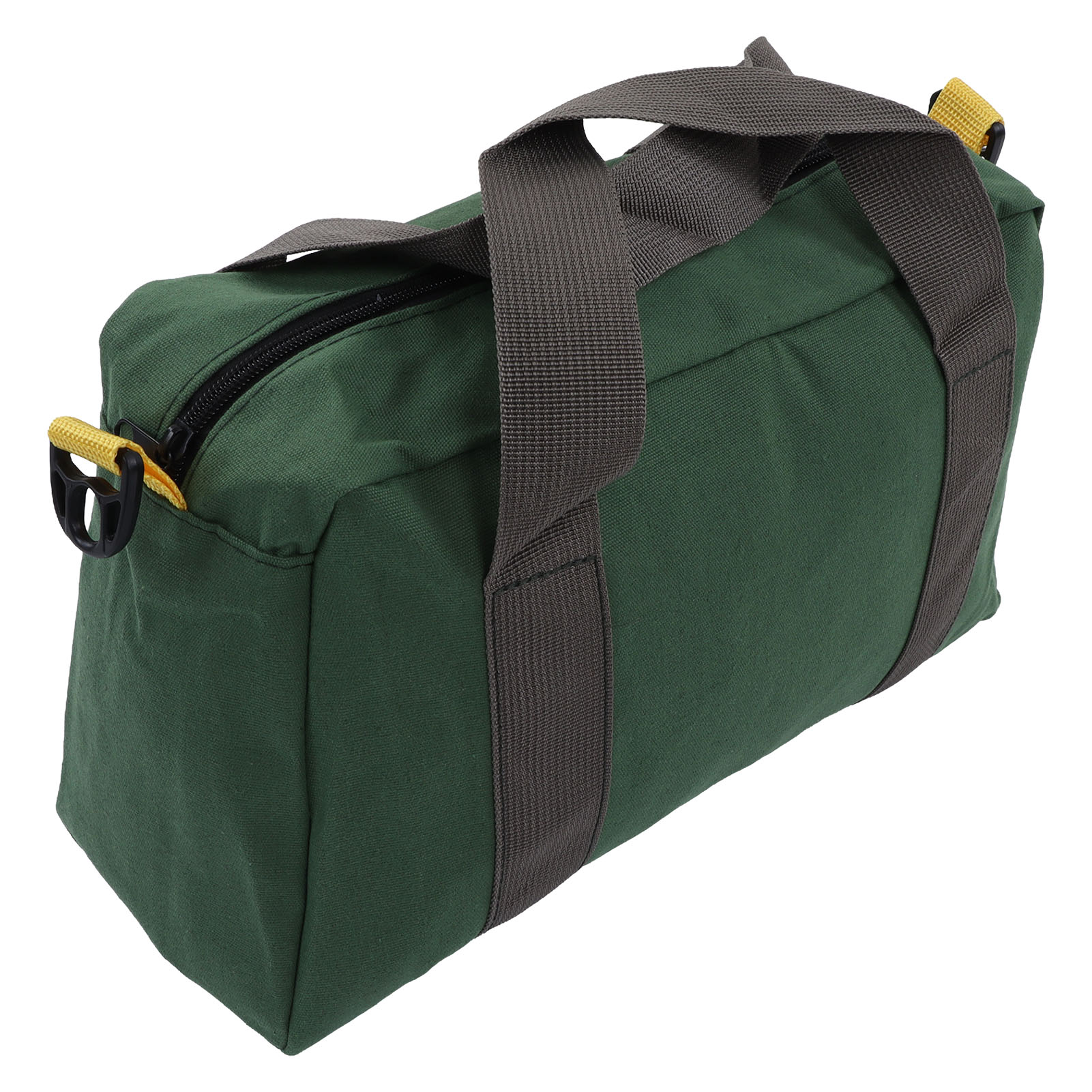 Sac à outils en toile imperméable, grande ouverture à fermeture éclair, poches latérales, vert