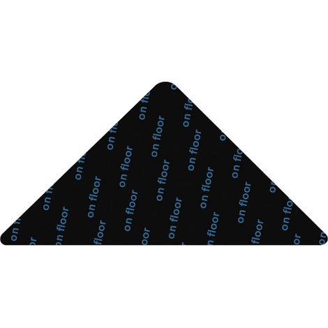 Ruban adhésif anti-dérapant pour tapis, triangle réutilisable, noir, lot de 4