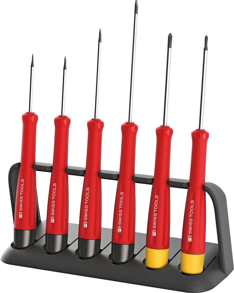 Pb Swiss Tools Weiß Elektronik- Schraubendreher-Satz, 6-Tlg. Schlitz/Ph
