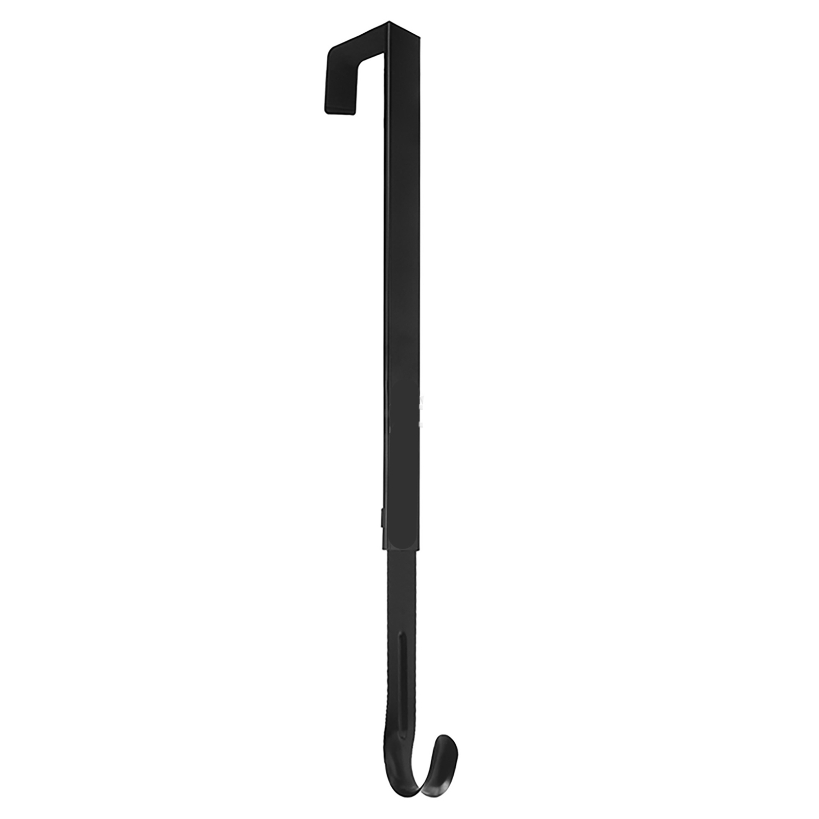 Crochet de porte réglable en fer pour couronne, sans perçage, noir