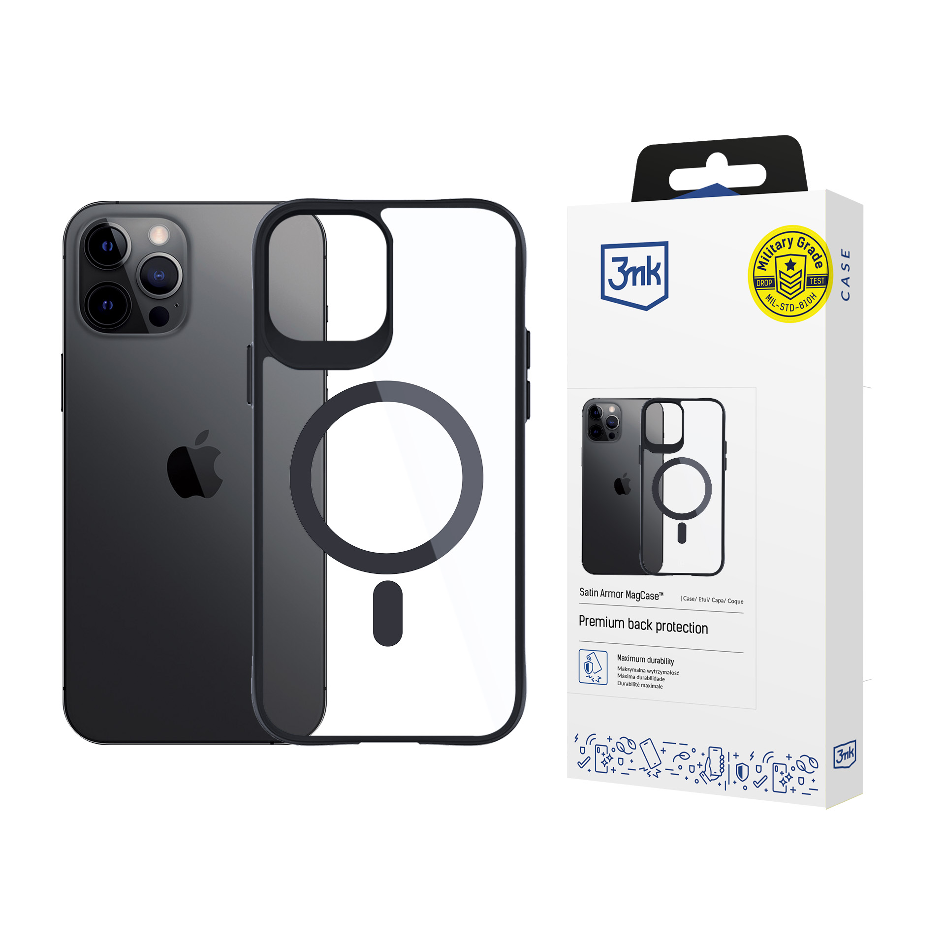 Oem Schwarz Apple Iphone 12 Pro Max - 3Mk Satin Armor Magcase