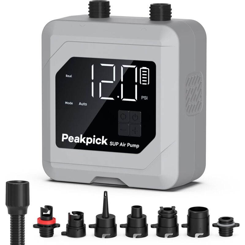 Pompa Elettrica Senza Fili Da 20 Psi � Batteria Integrata, Gonfiaggio/sgonfiaggio Automatico A 2 Fasi, Compatta E Silenziosa. OEM