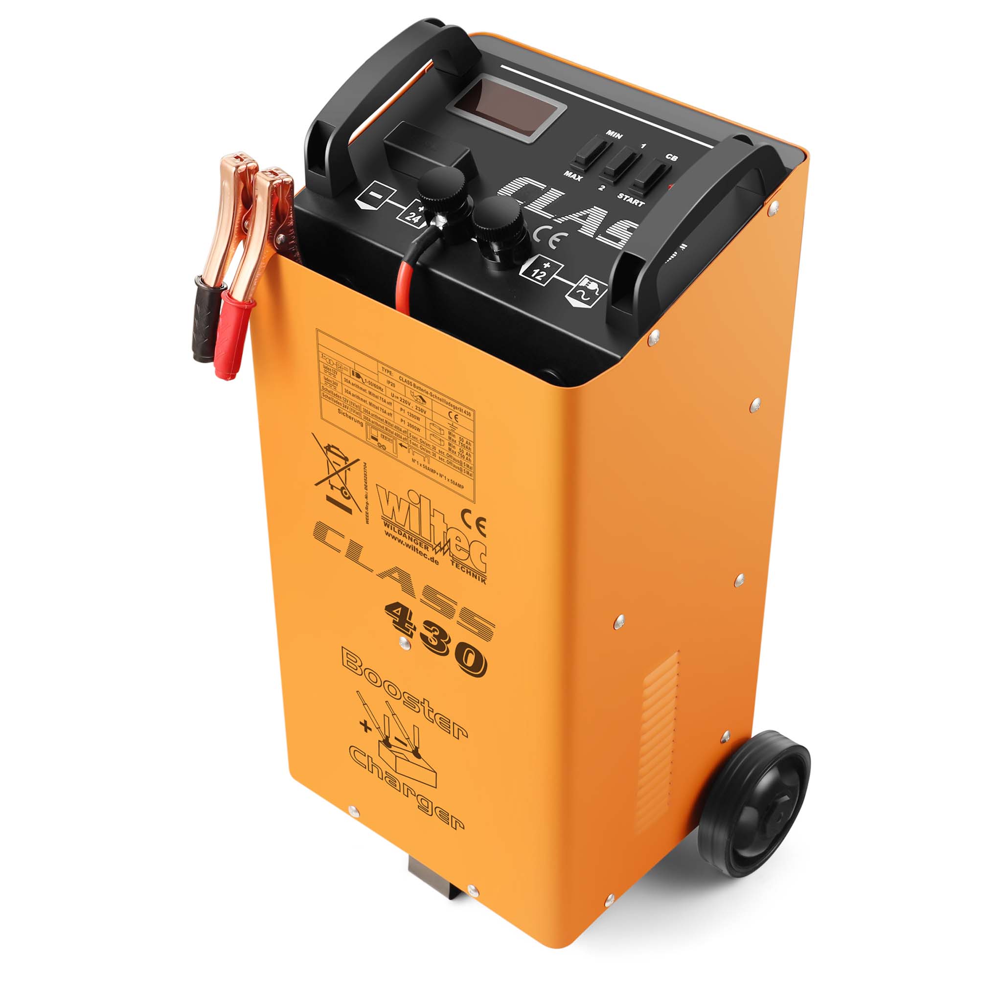 Wiltec Caricabatterie 12v E 24v Boost 430 Caricatore Per Batterie P...