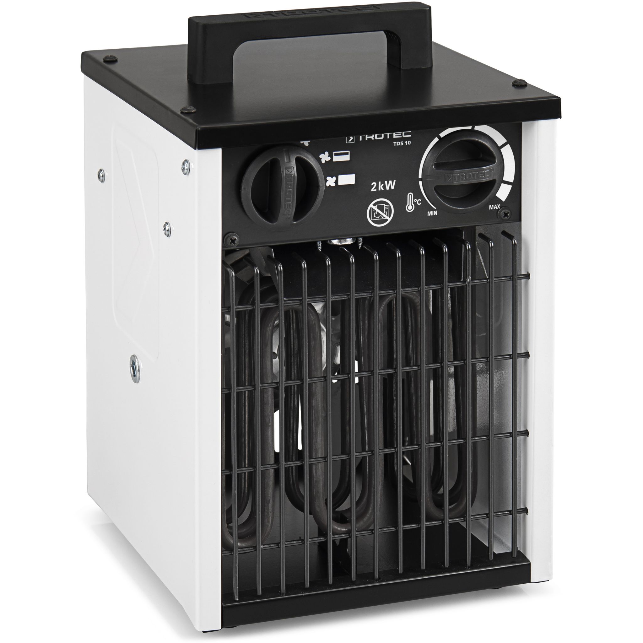 Trotec Elektro Heizlüfter Tds 10 – Heizleistung 1 Kw / 2 Kw – Bauheizer Luftmenge 186 M³/h – Heizgebläse
