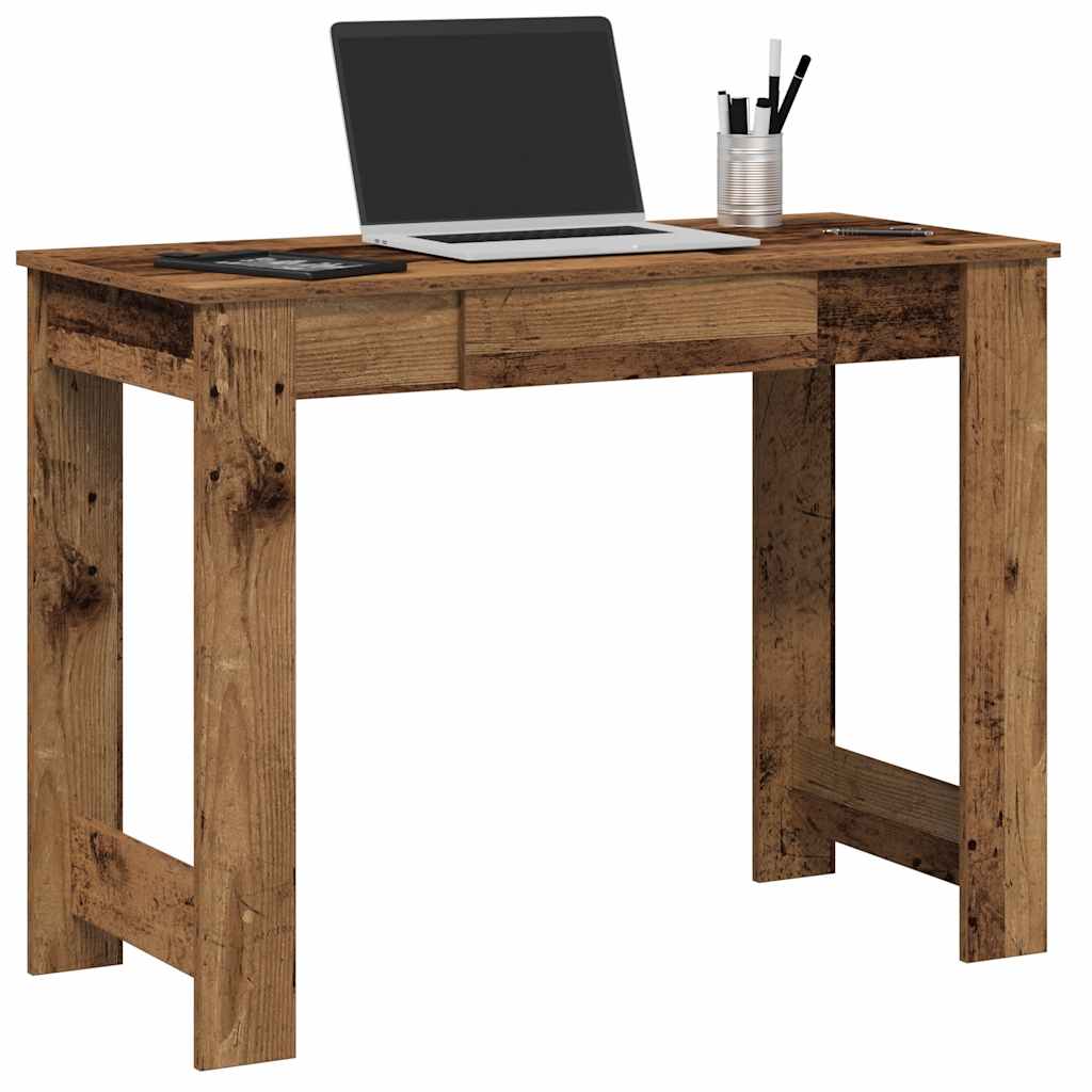 Bureau Vieux Bois 100x45x75 Cm Bois D'Ingénierie Vidaxl