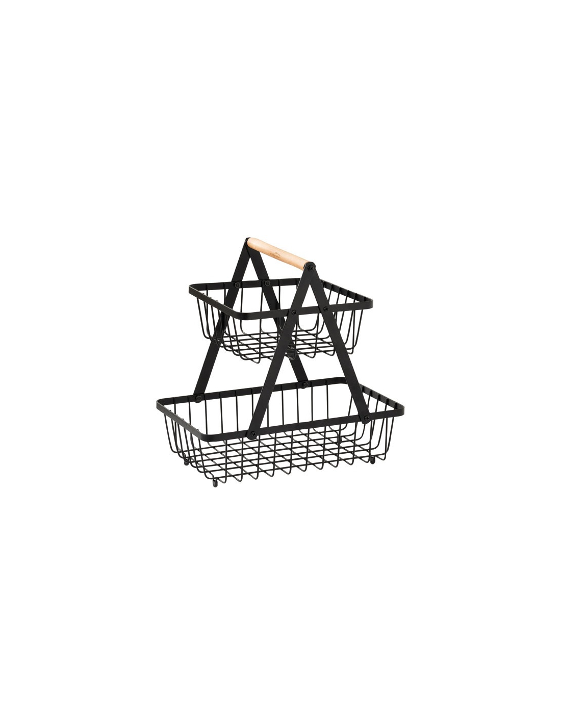 Lacor Schwarz Obstschale Doppelte Höhe Matt 29X18,5X33,5 Cm - Bild 5