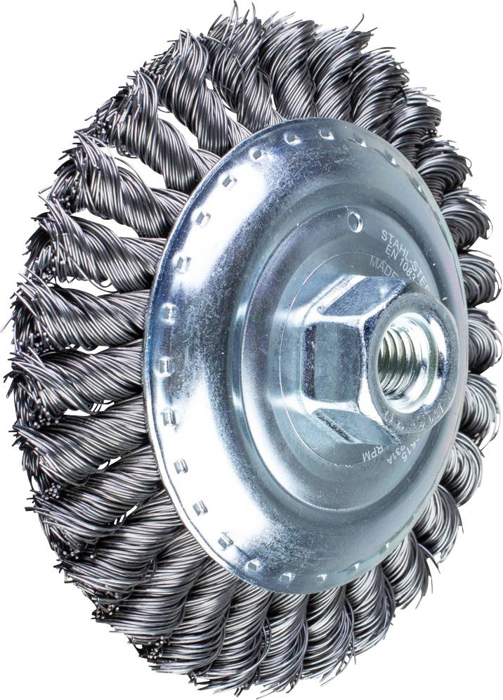 Photo de PFERD Brosse conique KBG · Ø 125 × 15 mm · M14 · fil acier 0,50 mm
