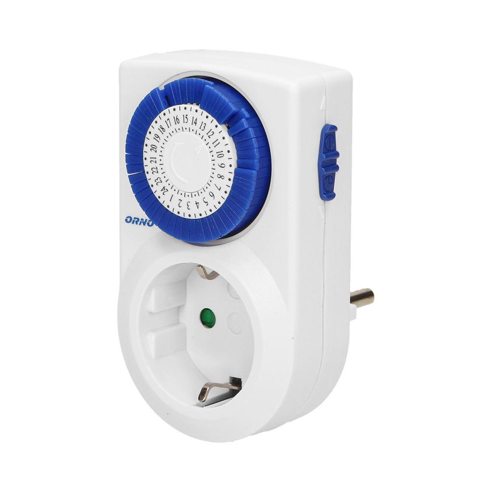 Orno Weiss Zeitschaltuhr, Mechaninis-Timer, Mini, Schuko-Version (Typ F) - Bild 4