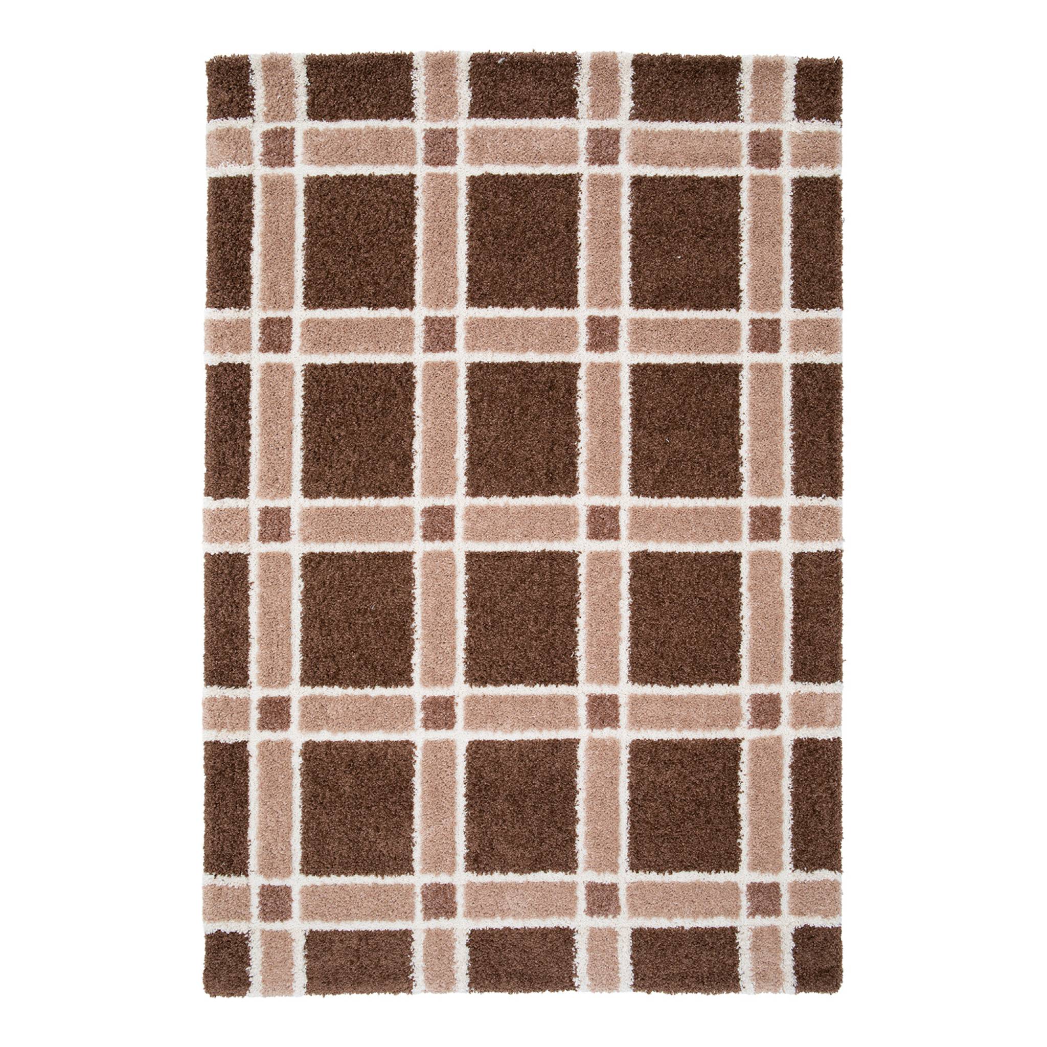 Sweeek Indoor Rug With Brown And Pink Checkered Pattern 150x80 Cm - Miro