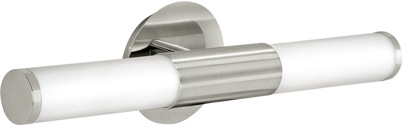 EGLO Wandlampe Palmera, 2 flammige Spiegelleuchte | Wandleuchte aus Metall und opal-mattem Glas, Badezimmer Lampe in Silber, Weiß, Feuchtraumleuchte, IP44, E14 - Bild 4