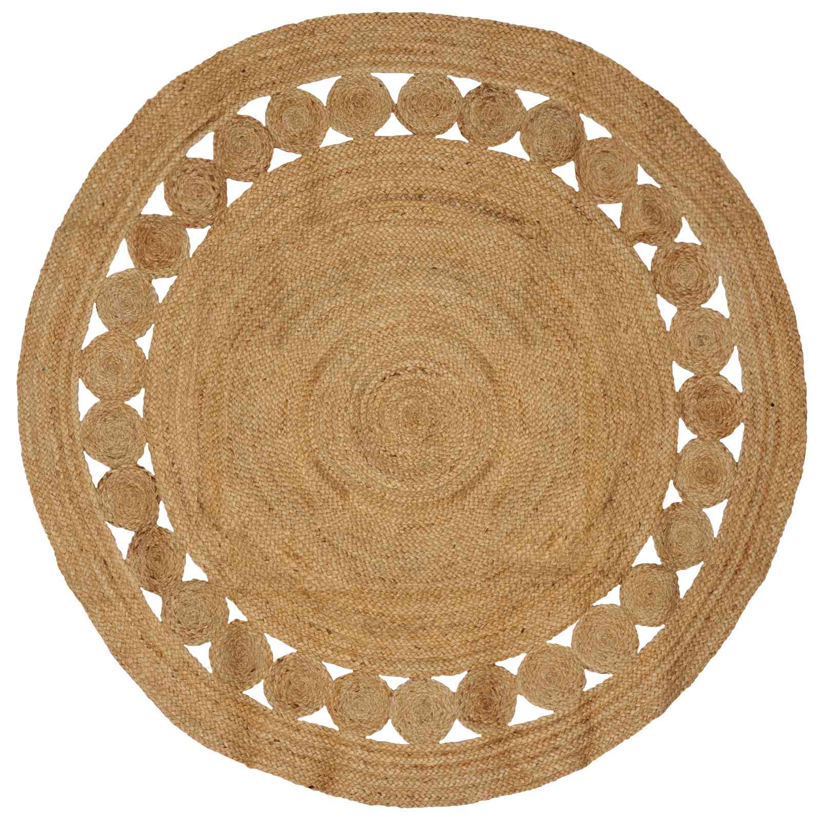 Tapis De Surface Naturel Ø 180 Cm Jute Vidaxl