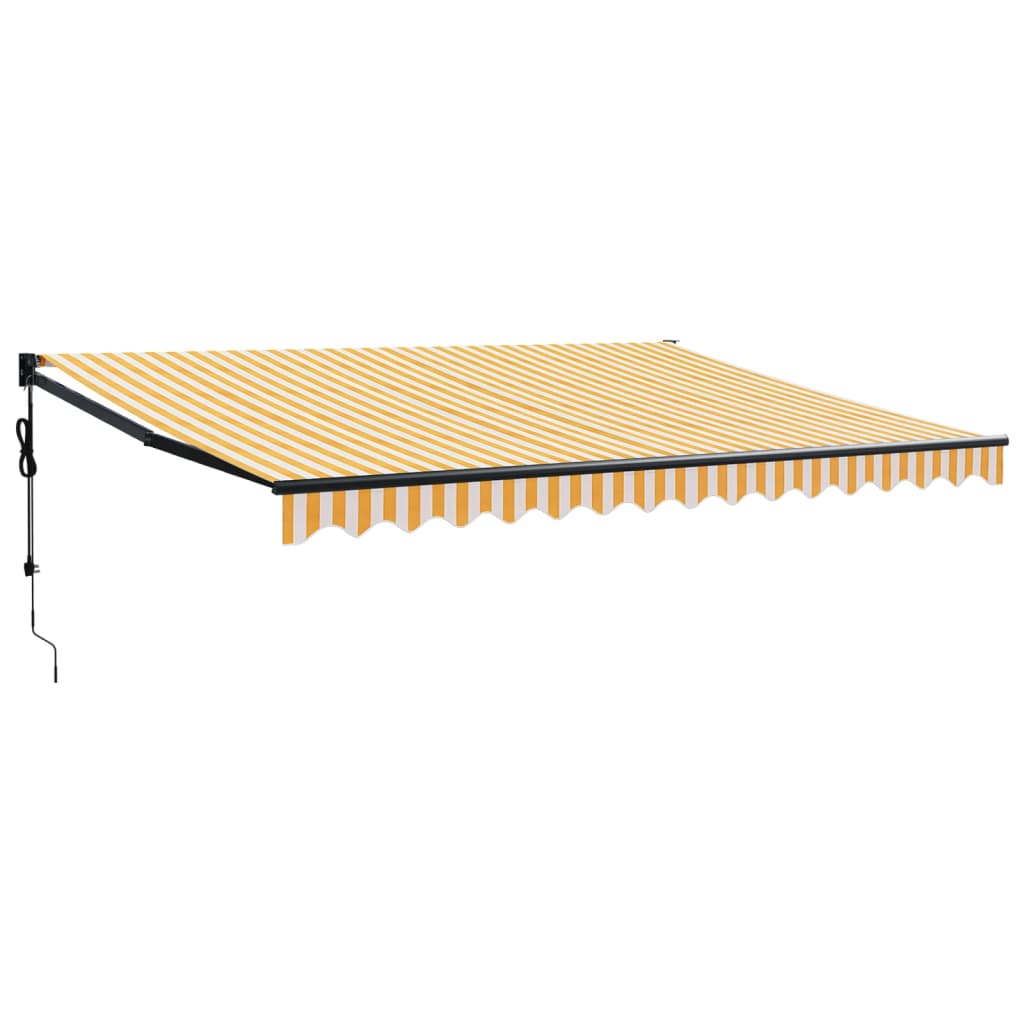 Automatic Retractable Awning Yellow And White 4, 5x3 M Vidaxl