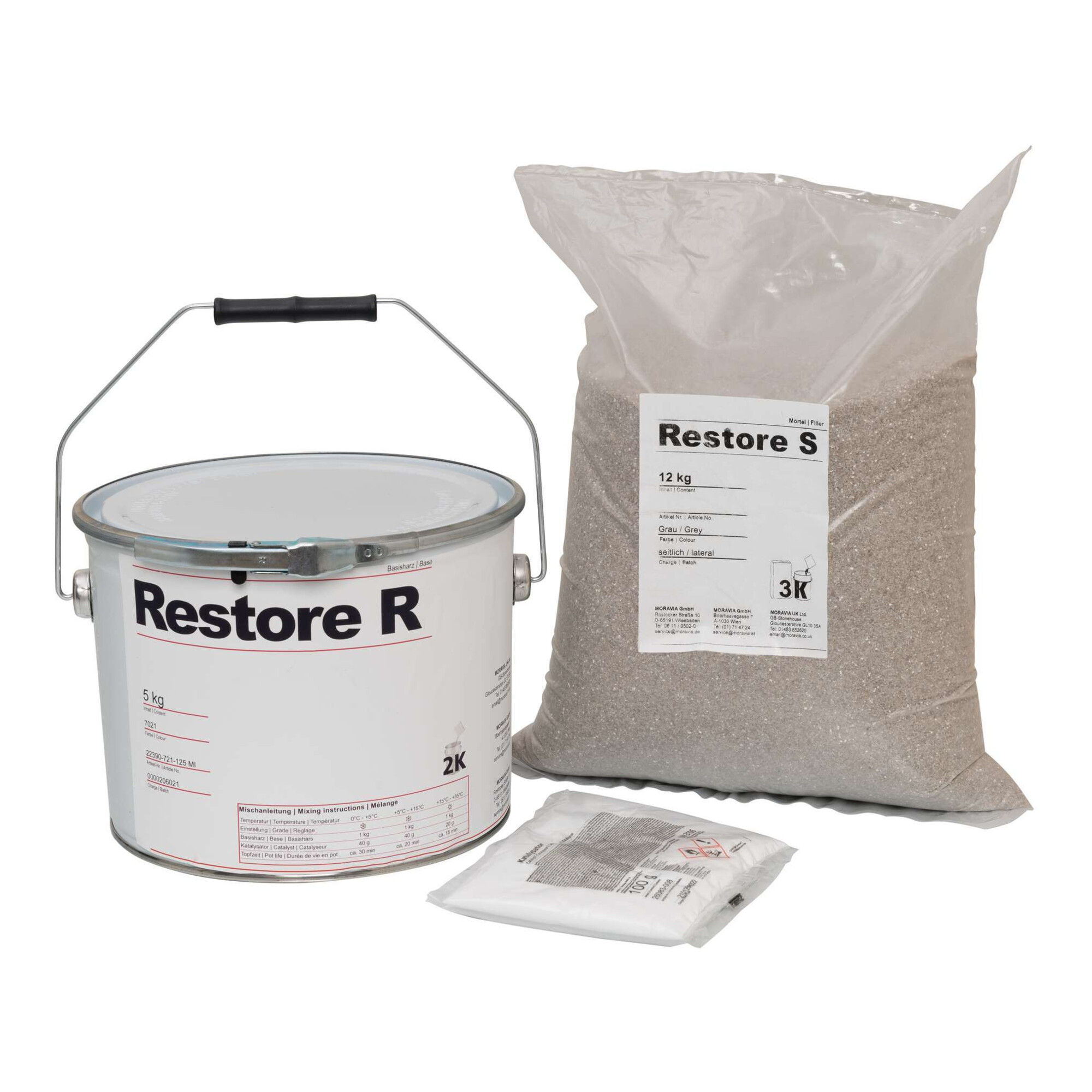 Bodenreparatur System Restore - 20 kg Reparaturmasse für Beton, Asphalt, Estrich - Schnell härtend, Extrem belastbar - Image 3
