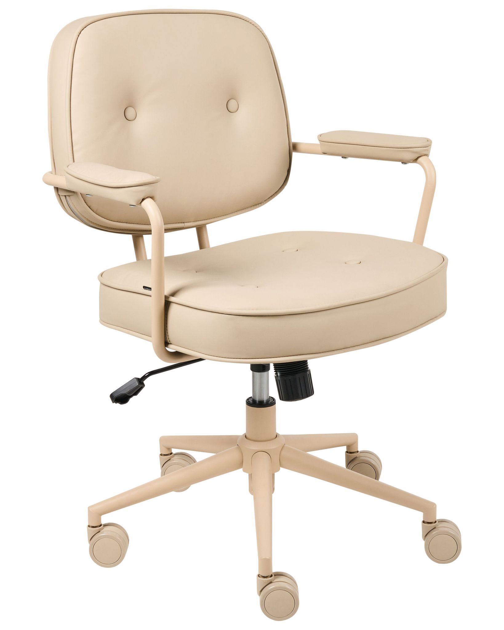 Beliani Desk Chair Paramus Faux Leather Beige